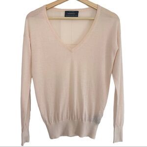 Club Monaco 100% Cashmere V Neck Long Sleeve